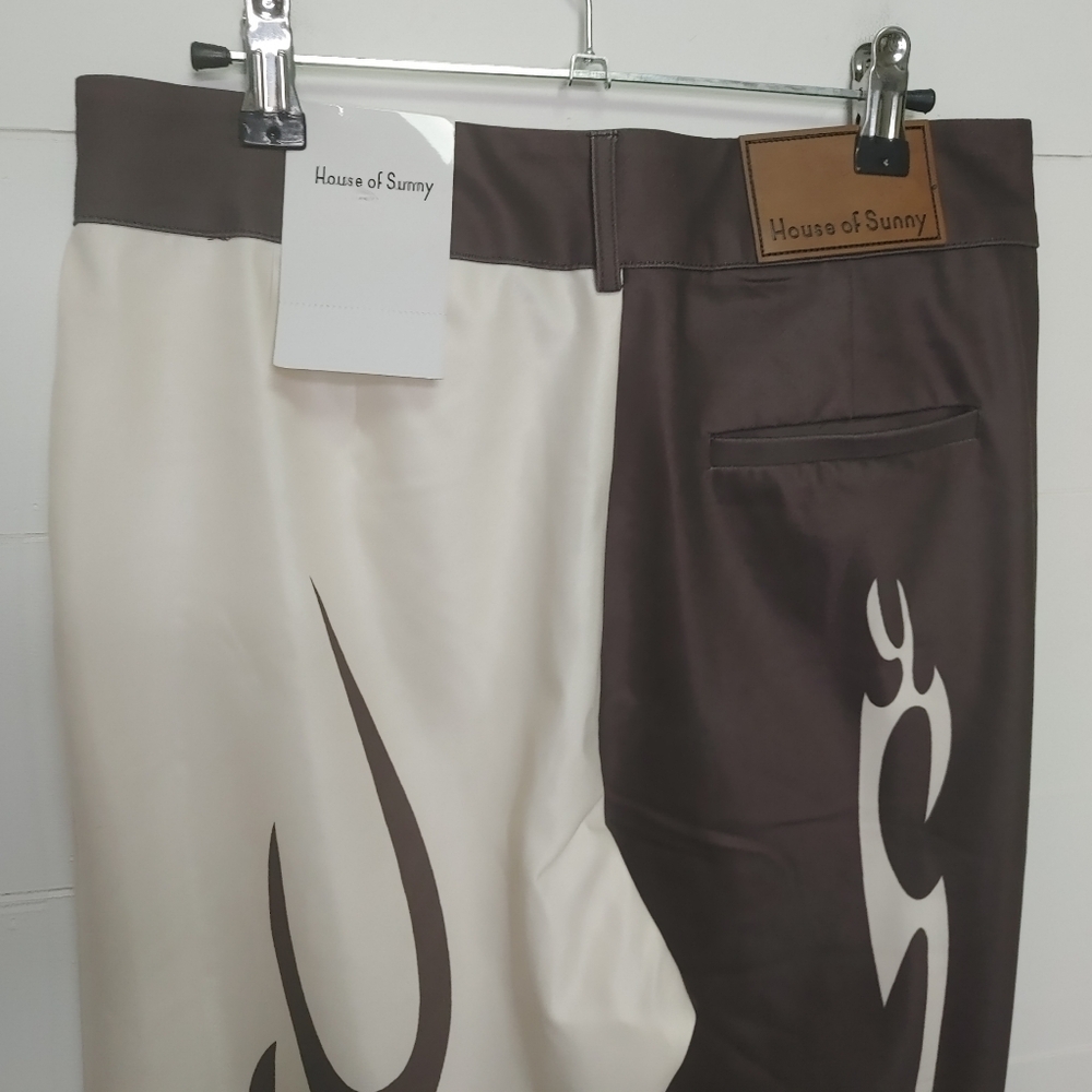House Of Sunny Total Tribal Satin Pants Size L - Picture 7 of 10